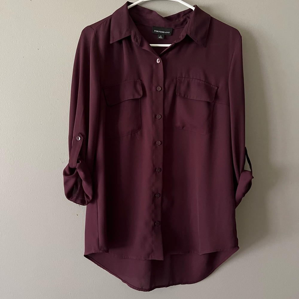 Fortune and ivy sheer dress top